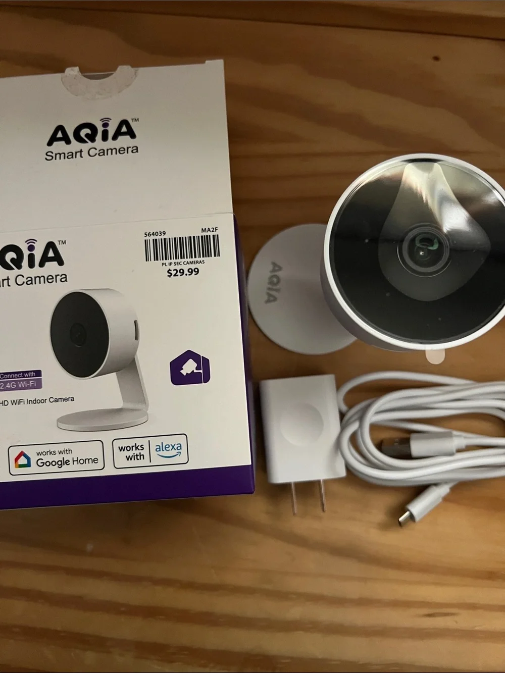 AQIA Smart Camera 1080p Indoor WiFi Camera - White